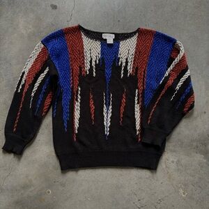 Vintage Campus Casuals of California Women’s Abstract Sweater